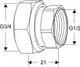 Anschnittstück mit Innengewinde, freilaufende Mutter. Dient zur Verbindung in Sanitäranlagen. Hersteller: IMI Hydronic Engineering.